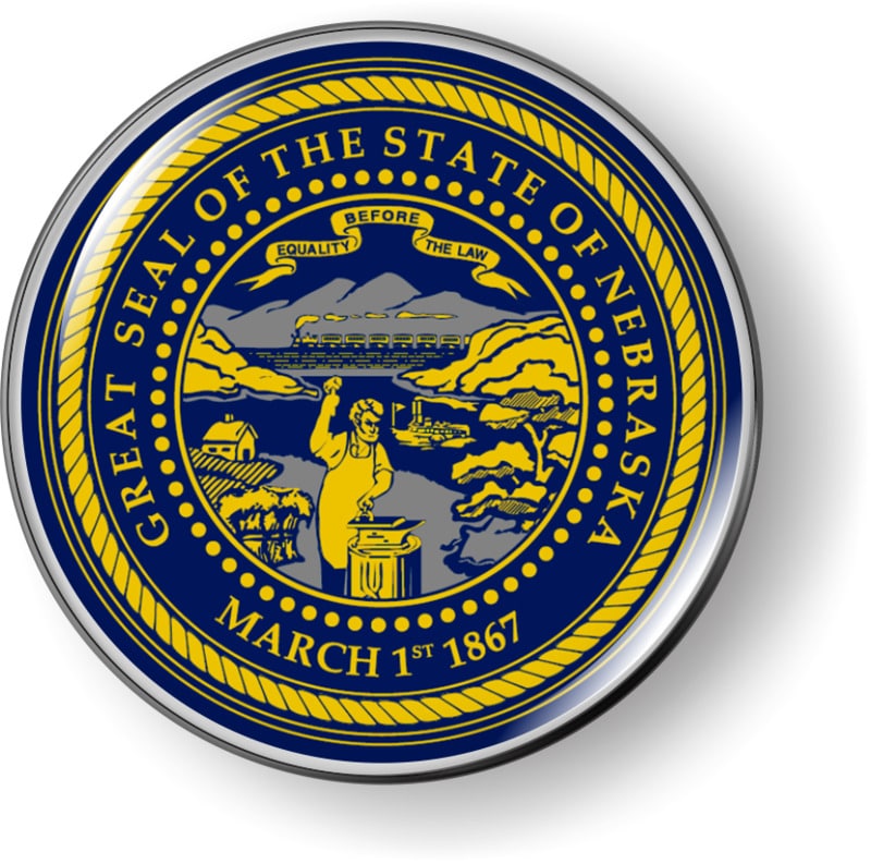 Nebraska - State Flag Emblem